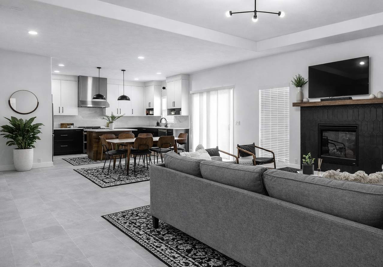 Full-home remodel living space